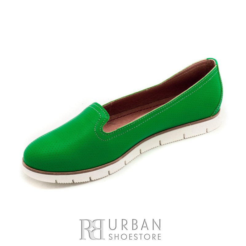 Pantofi casual din piele naturala - 024-B54 verde