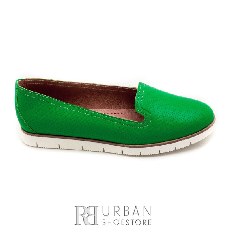 Pantofi casual din piele naturala - 024-B54 verde